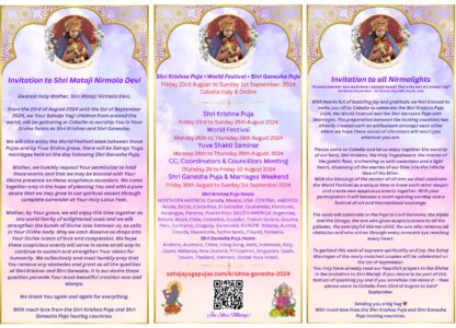 Invitation to Shri Mataji Nirmala Devi & Nirmalights